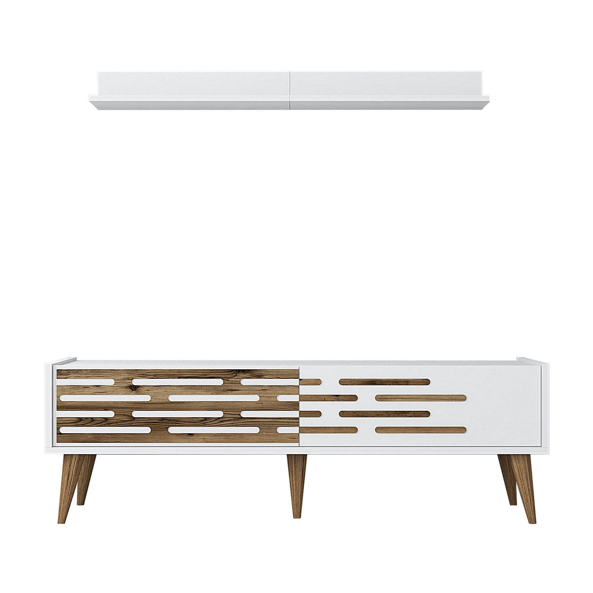 Comodă TV Valensiya 140, Diverse culori, 140x45x35 cm - Alb | SKU: 845HCT5390 | Comodă TV Valensiya 140, 140x45x35 cm, varianta Alb, produs pentru amenajarea locuinței, disponibil online în România la CasaMob