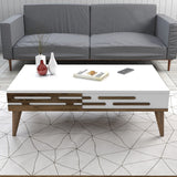 Set mobilă pentru sufragerie Valensiya 140, Diverse culori, 140x45x35 cm - Nuc - Alb | SKU: 845HCT5392 | Set mobilă pentru sufragerie Valensiya 140, 140x45x35 cm, varianta Nuc - Alb, produs pentru amenajarea locuinței, disponibil online în România la CasaMob