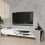 Comodă TV Beril 2, Diverse culori, 180x40x37 cm - Alb | SKU: 845HCT5501 | Comodă TV Beril 2, 180x40x37 cm, varianta Alb, produs pentru amenajarea locuinței, disponibil online în România la CasaMob