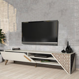 Comodă TV Beril 2, Diverse culori, 180x40x37 cm - Crem | SKU: 845HCT5502 | Comodă TV Beril 2, 180x40x37 cm, varianta Crem, produs pentru amenajarea locuinței, disponibil online în România la CasaMob