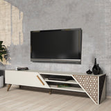 Comodă TV Beril 2, Diverse culori, 180x40x37 cm - Crem | SKU: 845HCT5502 | Comodă TV Beril 2, 180x40x37 cm, varianta Crem, produs pentru amenajarea locuinței, disponibil online în România la CasaMob