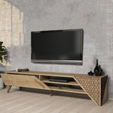 Comodă TV Beril 2, Diverse culori, 180x40x37 cm - Stejar | SKU: 845HCT5503 | Comodă TV Beril 2, 180x40x37 cm, varianta Stejar, produs pentru amenajarea locuinței, disponibil online în România la CasaMob