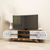 Nuc - Alb - 145x37x37 cm | SKU: 845HCT5504 | Comodă TV Defne, varianta Nuc - Alb - 145x37x37 cm, produs pentru amenajarea locuinței, disponibil online în România la CasaMob
