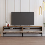 Comodă TV Istanbul 2, Diverse culori, 180x47x35 cm - Nuc - White marble | SKU: 845HCT5517 | Comodă TV Istanbul 2, 180x47x35 cm, varianta Nuc - White marble, produs pentru amenajarea locuinței, disponibil online în România la CasaMob