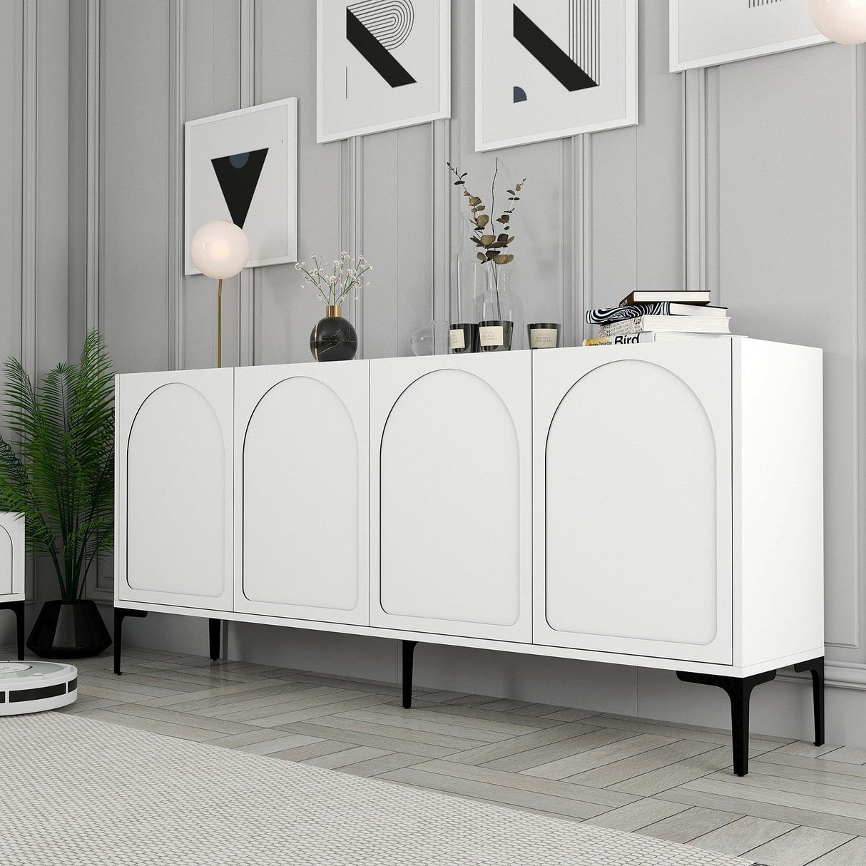 Mobilier Lyon 79 180x35 - White Black, SKU 845HCT5530