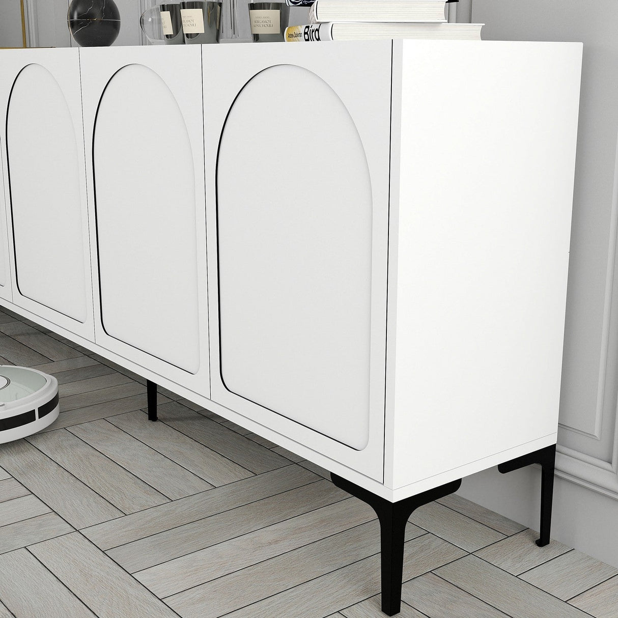 Mobilier Lyon 79 180x35 - White Black, SKU 845HCT5530