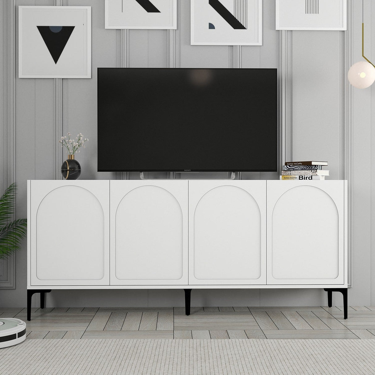 Mobilier Lyon 79 180x35 - White Black, SKU 845HCT5530