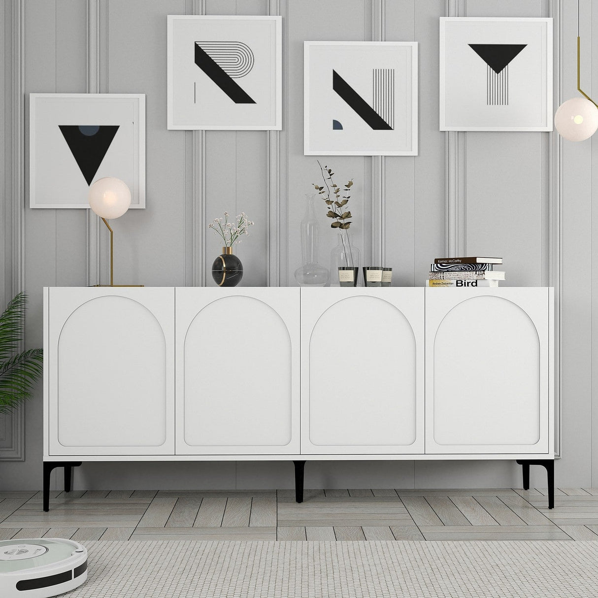 Mobilier Lyon 79 180x35 - White Black, SKU 845HCT5530