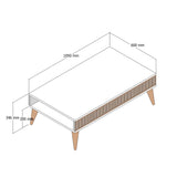 Măsuță de cafea Milan, Diverse culori, 105x60x35 cm - Nuc - Travertin | SKU: 845HCT5608 | Măsuță de cafea Milan, 105x60x35 cm, varianta Nuc - Travertin, produs pentru amenajarea locuinței, disponibil online în România la CasaMob