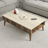 Set mobilă pentru sufragerie Milan, Diverse culori, 180x35x40 cm - Nuc - Travertin | SKU: 845HCT5609 | Set mobilă pentru sufragerie Milan, 180x35x40 cm, varianta Nuc - Travertin, produs pentru amenajarea locuinței, disponibil online în România la CasaMob