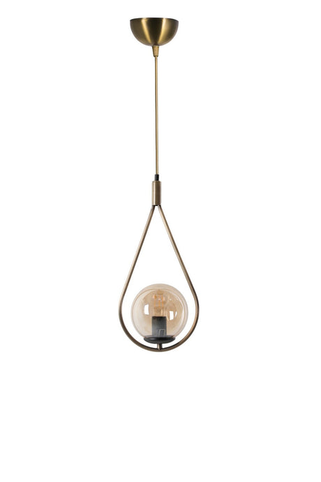 Lustră 8492-1, Alb - Copper, Ø20x80 cm