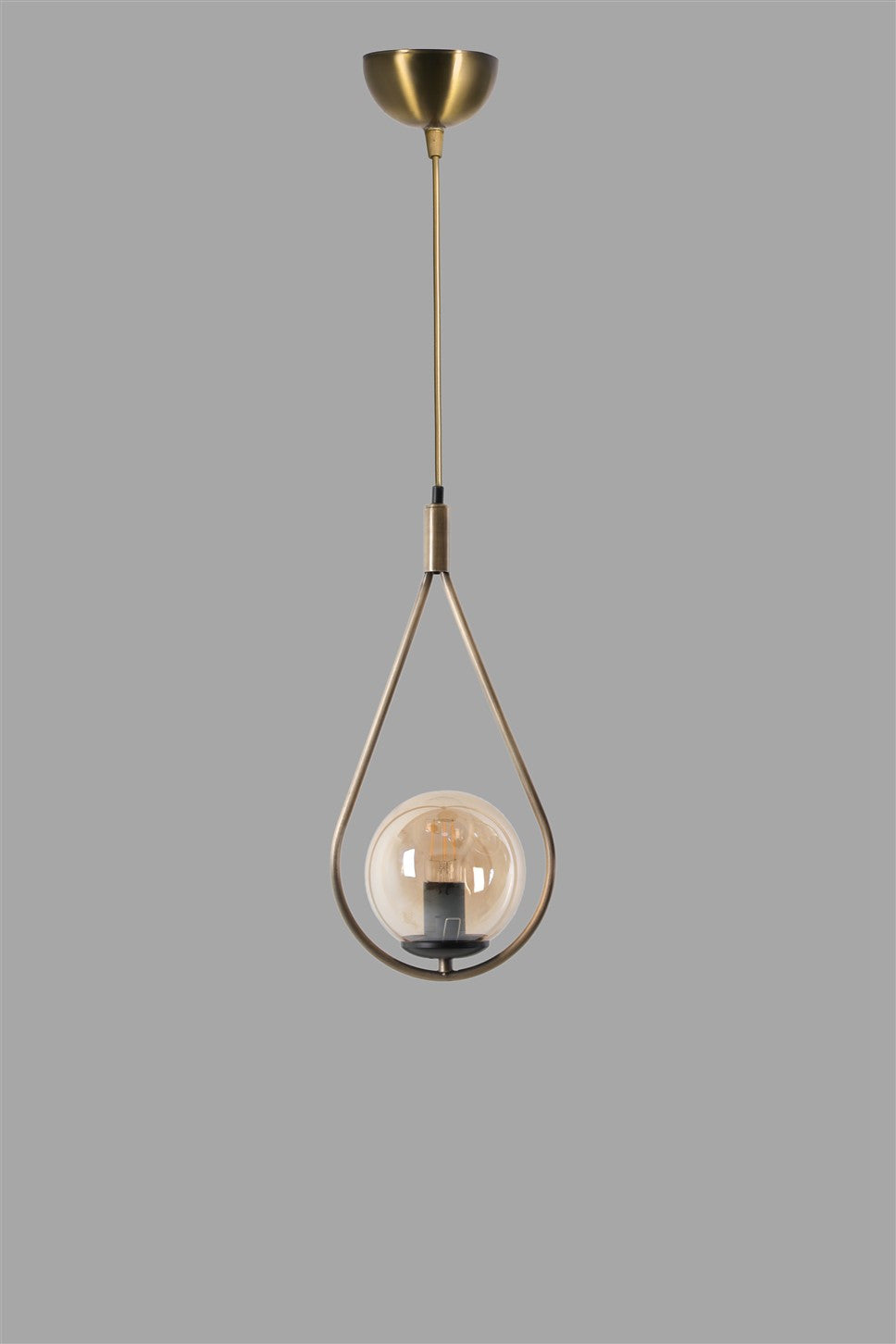 Lustră 8492-1, Alb - Copper, Ø20x80 cm