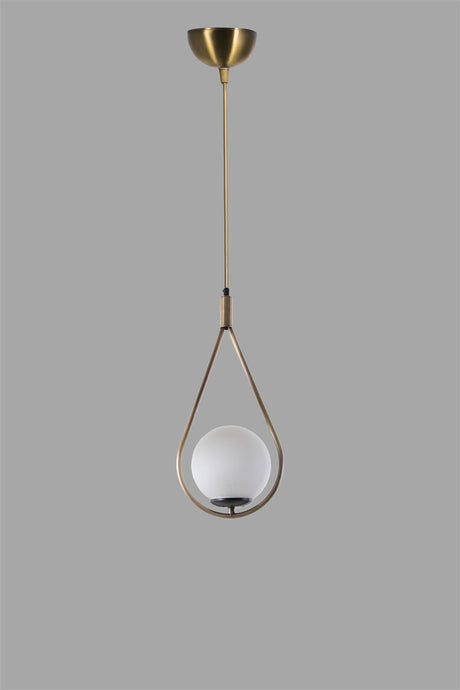 Lustră 8494-1, Alb - Copper, Ø20x70 cm