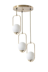 Lustră 8497-3, Alb - Copper, Ø30x70 cm