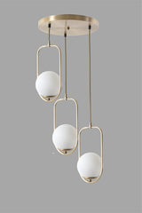 Lustră 8497-3, Alb - Copper, Ø30x70 cm