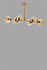 Lustră 8797-6, Amber - Auriu - Negru, Ø15x65 cm