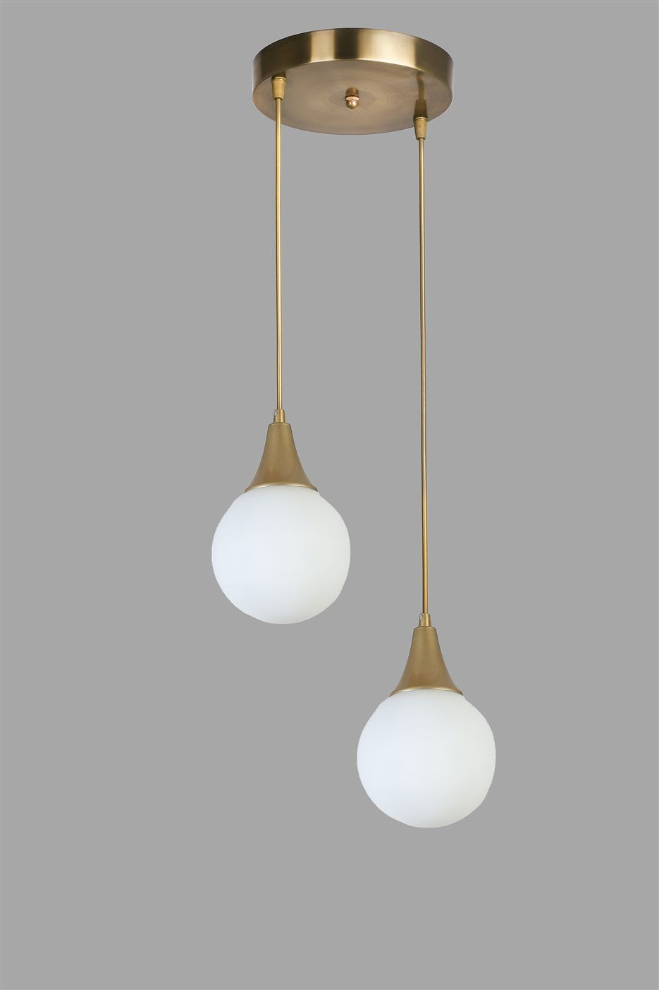 Lustră 8810-2, Alb - Auriu, Ø25x70 cm