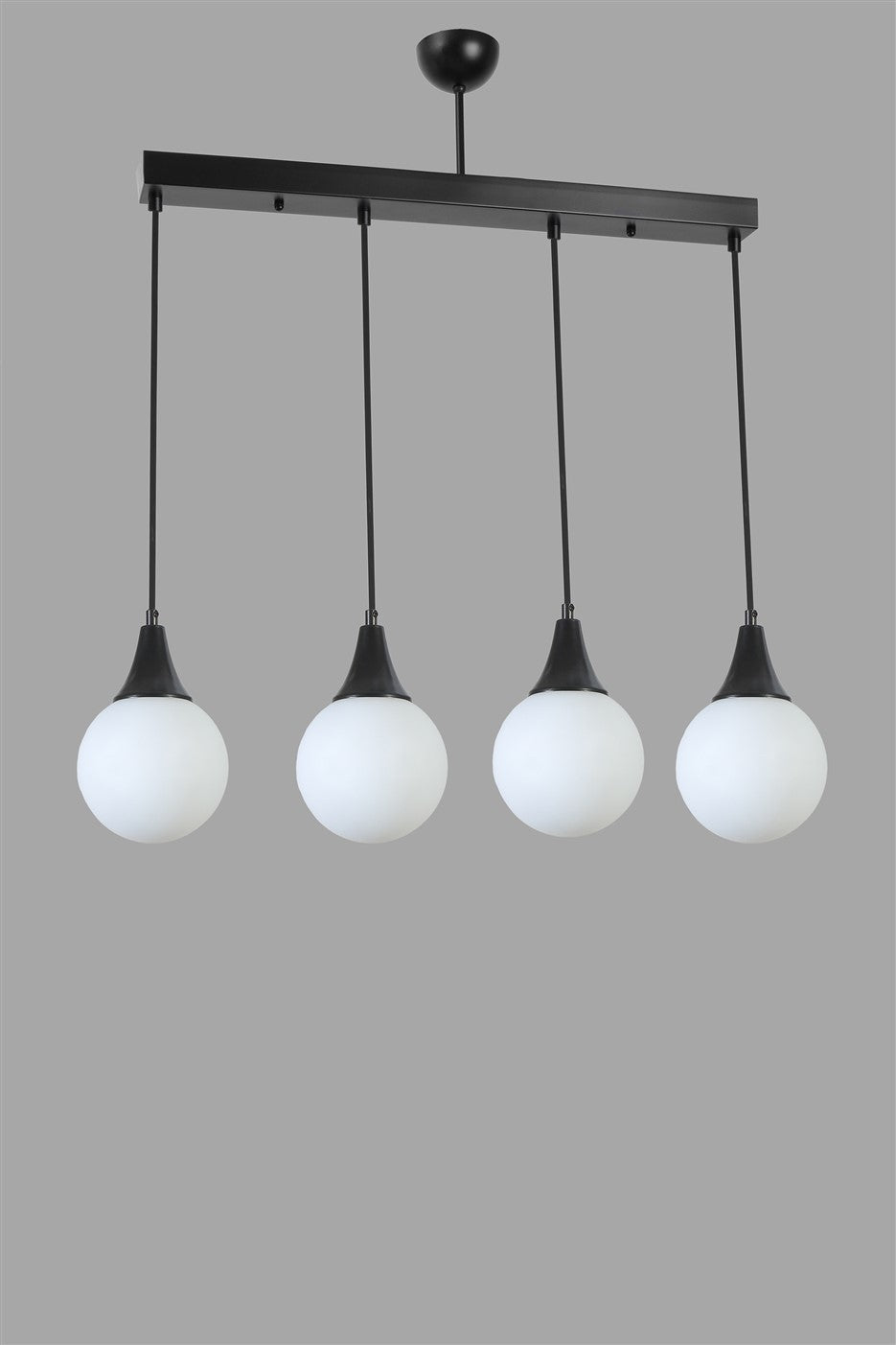 Lustră 8812-6, Negru - Alb, Ø15x70 cm