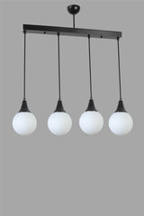 Lustră 8812-6, Negru - Alb, Ø15x70 cm