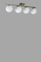 Lustră 8806-4, Matte chrome - Alb, Ø15x20 cm