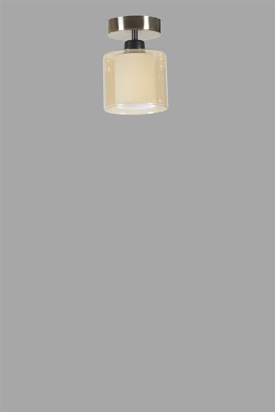 Lustră 8807-1, Matte chrome - Amber, Ø15x20 cm