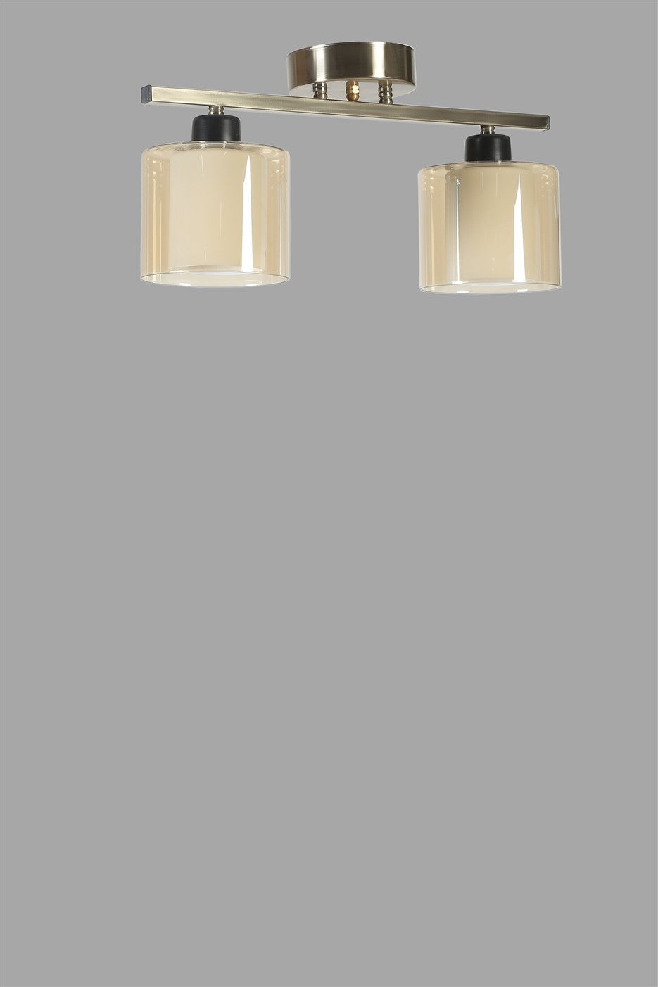 Lustră 8807-2, Matte chrome - Amber, Ø15x20 cm