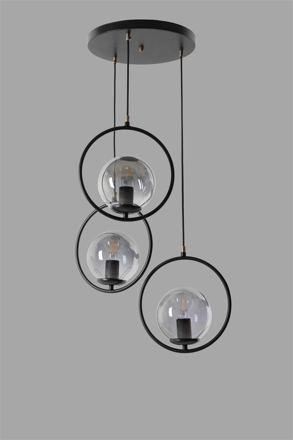 Lustra Ring Chandelier, Negru