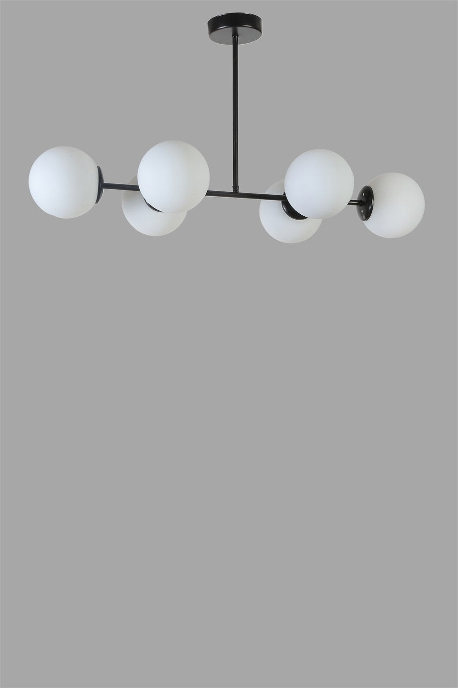 Lustră 8795-6, Negru - Alb, Ø15x65 cm