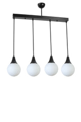 Lustră 8812-6, Negru - Alb, Ø15x70 cm