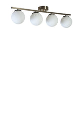 Lustră 8806-4, Matte chrome - Alb, Ø15x20 cm