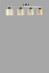 Lustră 8807-4, Matte chrome - Amber, Ø15x20 cm