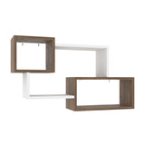 Raft de perete Ayder, Nuc - Alb - Gri (diverse dimensiuni) - Nuc, SKU 854KLN1708