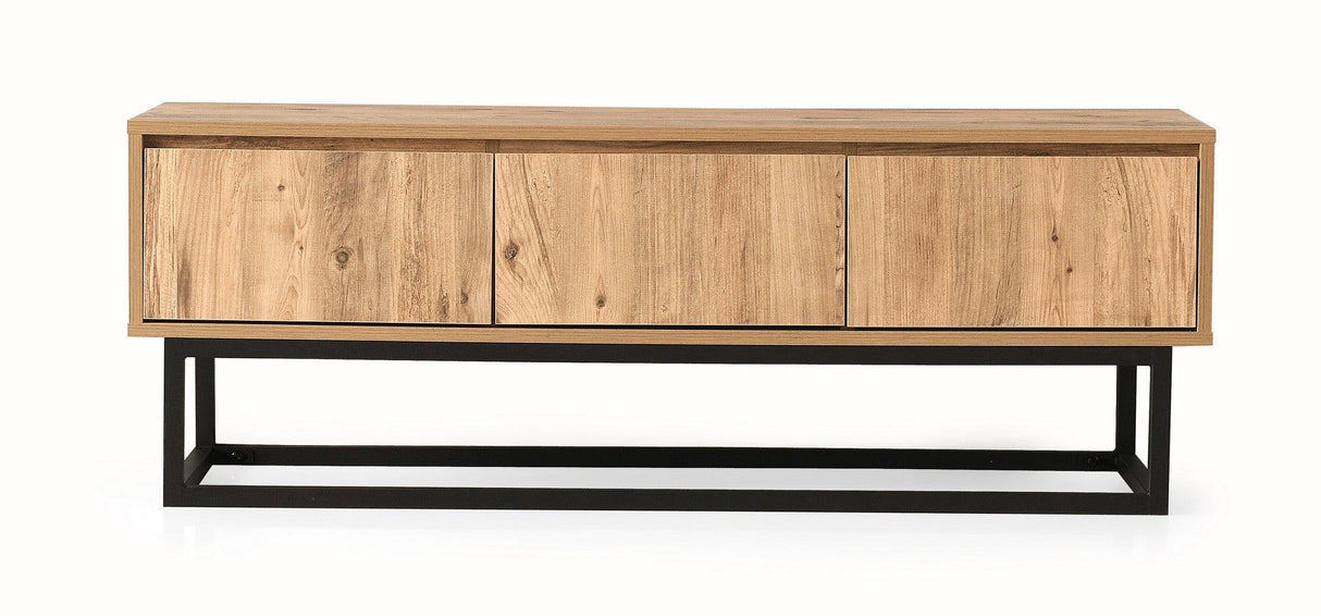 Comoda TV Tılsım 140, Stejar Negru, 140 x 50 x 40 cm