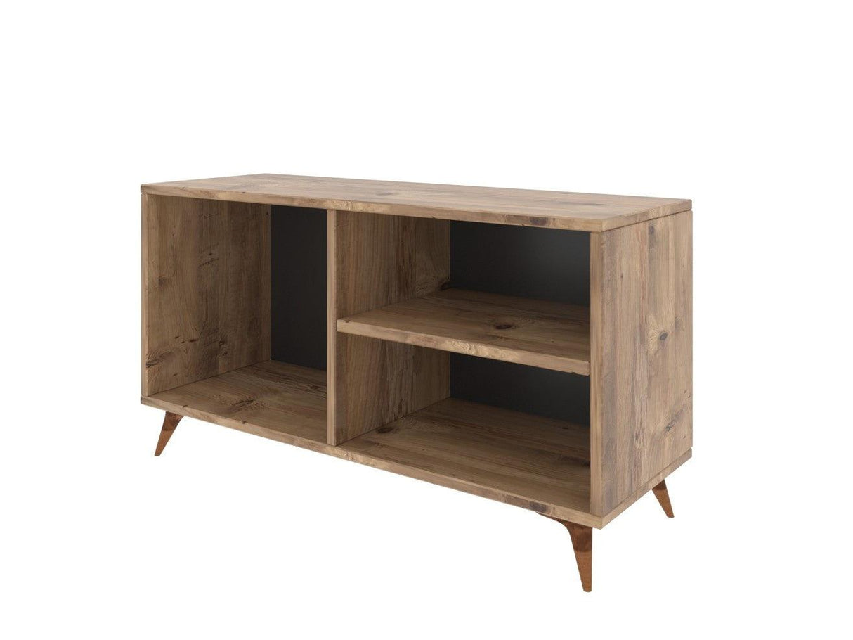 Comoda TV Zisino, Alb - Crem - Nuc - Gri (diverse dimensiuni) - Crem, SKU 854KLN3009