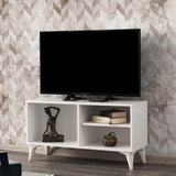 Comoda TV Zisino, Alb - Crem - Nuc - Gri (diverse dimensiuni) - Alb, SKU 854KLN3009