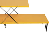 COMODA TV Street, Galben - Gri - Alb - Maro, 120 x 40 x 30 cm - Galben, SKU 854KLN3055