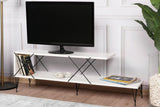 COMODA TV Street, Galben - Gri - Alb - Maro, 120 x 40 x 30 cm - Alb, SKU 854KLN3055