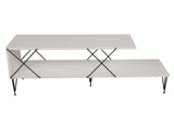 COMODA TV Street, Galben - Gri - Alb - Maro, 120 x 40 x 30 cm - Alb, SKU 854KLN3055