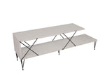 COMODA TV Street, Galben - Gri - Alb - Maro, 120 x 40 x 30 cm - Alb, SKU 854KLN3055