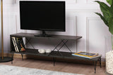 COMODA TV Street, Galben - Gri - Alb - Maro, 120 x 40 x 30 cm - Maro inchis, SKU 854KLN3055