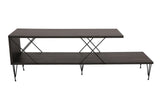 COMODA TV Street, Galben - Gri - Alb - Maro, 120 x 40 x 30 cm - Maro inchis, SKU 854KLN3055