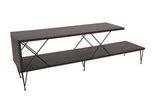 COMODA TV Street, Galben - Gri - Alb - Maro, 120 x 40 x 30 cm - Maro inchis, SKU 854KLN3055
