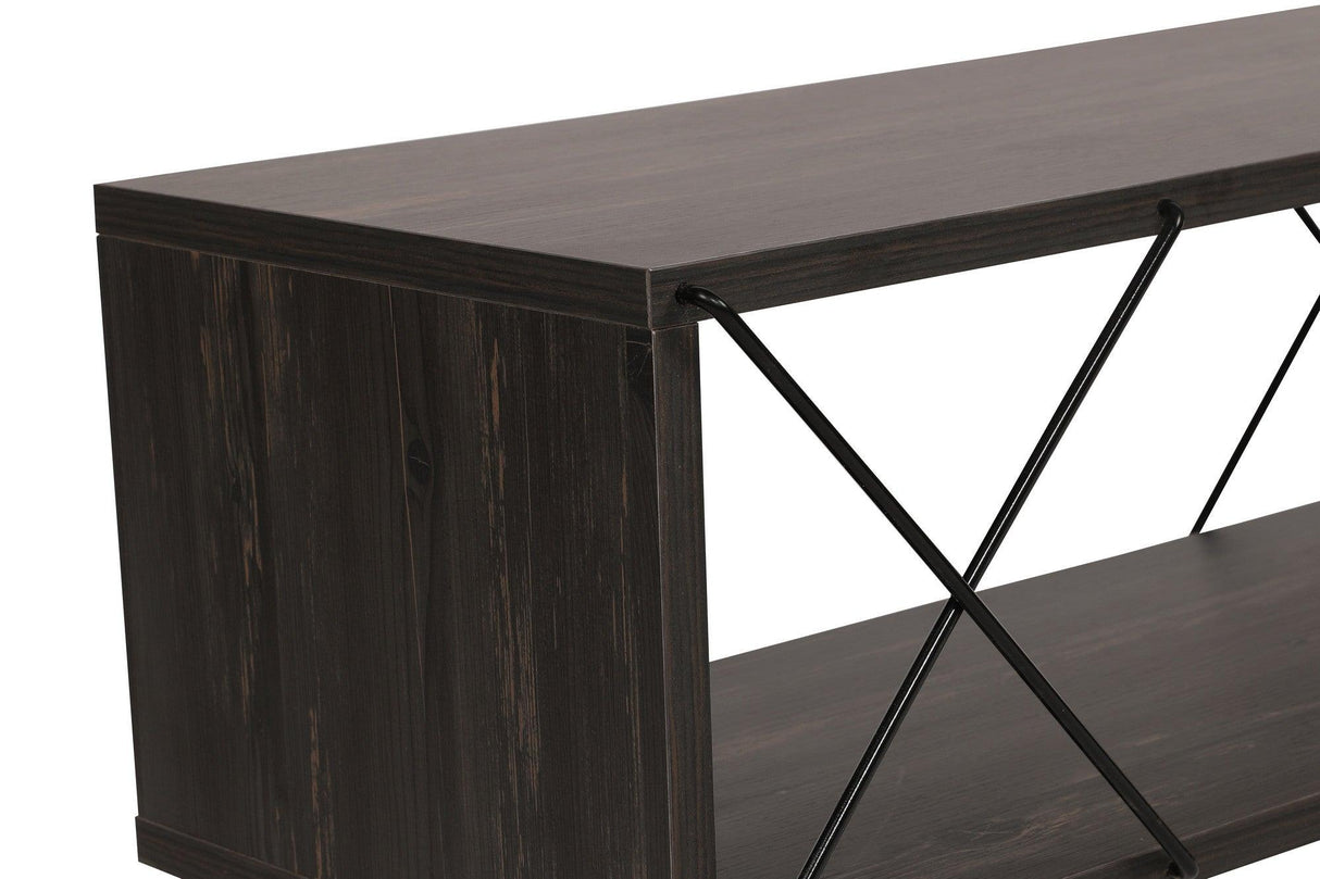 COMODA TV Street, Galben - Gri - Alb - Maro, 120 x 40 x 30 cm - Maro inchis, SKU 854KLN3055