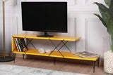 COMODA TV Street, Galben - Gri - Alb - Maro, 120 x 40 x 30 cm - Galben, SKU 854KLN3055