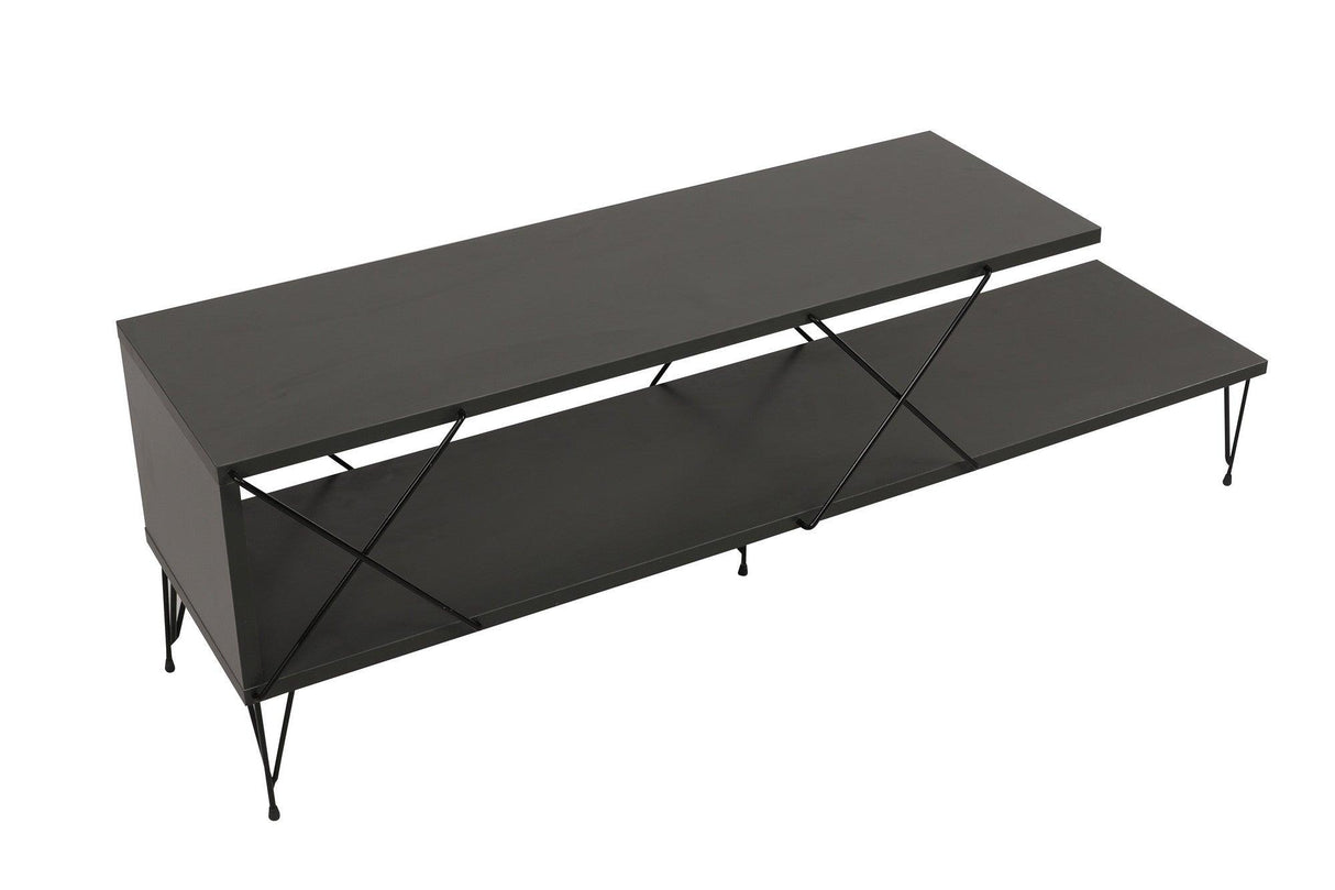 COMODA TV Street, Galben - Gri - Alb - Maro, 120 x 40 x 30 cm - Gri, SKU 854KLN3055