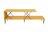 COMODA TV Street, Galben - Gri - Alb - Maro, 120 x 40 x 30 cm - Galben, SKU 854KLN3055