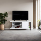 Comodă TV Bond, Diverse culori, 120x35x48 cm - Alb - Negru | SKU: 854KLN3065 | Comodă TV Bond, 120x35x48 cm, varianta Alb - Negru, produs pentru amenajarea locuinței, disponibil online în România la CasaMob