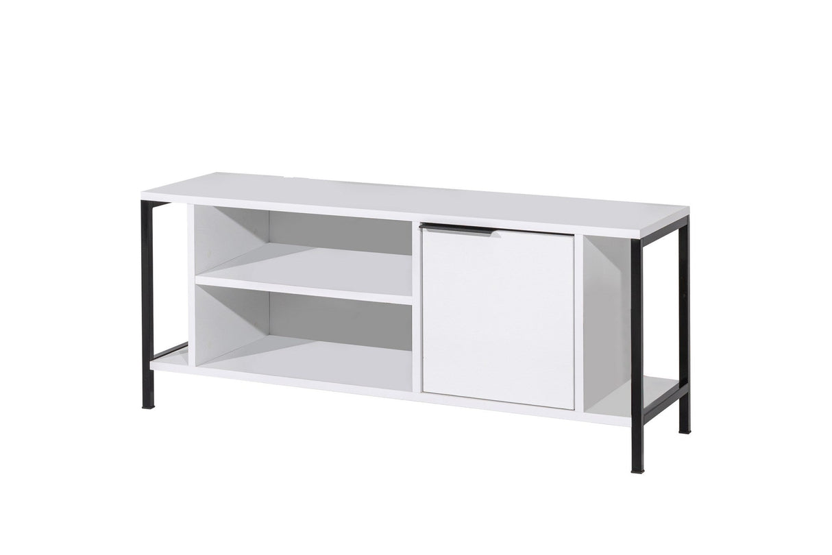 Comodă TV Bond, Diverse culori, 120x35x48 cm - Alb - Negru | SKU: 854KLN3065 | Comodă TV Bond, 120x35x48 cm, varianta Alb - Negru, produs pentru amenajarea locuinței, disponibil online în România la CasaMob