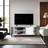 Comodă TV Bond, Diverse culori, 120x35x48 cm - Alb - Negru | SKU: 854KLN3065 | Comodă TV Bond, 120x35x48 cm, varianta Alb - Negru, produs pentru amenajarea locuinței, disponibil online în România la CasaMob
