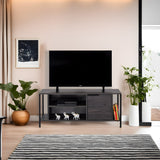 Comodă TV Bond - Rebab, Maro închis - Negru, 120x35x48 cm